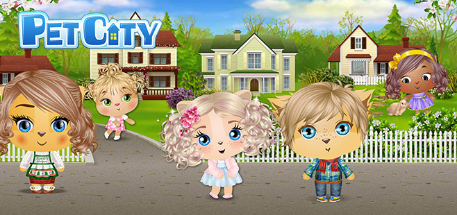 Pet City game on Facebook. Developed by fastsiteright.com